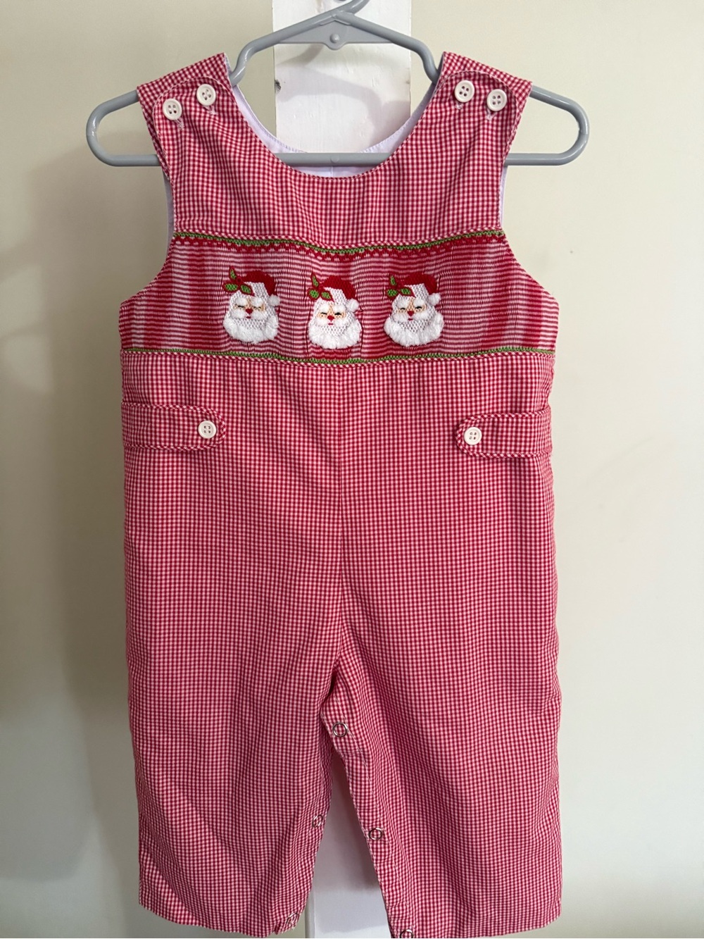 Mom & Me Smocked Santa Longalls